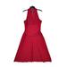 Nine West Dresses | Nine West Women Size 12 Red Halter Dress Flare Pleated Waist Stretch | Color: Red | Size: 12