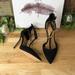 Jessica Simpson Shoes | Jessica Simpson Wintelle Chain Buckle T-Strap Pumps 7.5 | Color: Black/Gold | Size: 7.5