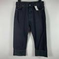 Levi's Jeans | Levi's Mens 501 Original Custom Pleated Crop Denim Jeans Black 42 | Color: Black | Size: 42