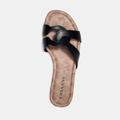 Coach Shoes | New Coach Essie Sandal In Black Leather | Color: Black/Brown | Size: 10