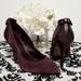 Jessica Simpson Shoes | Jessica Simpson Jaide Heels Plum/Purple Reptile Embossed Leather Bow Heels | Color: Purple | Size: 8