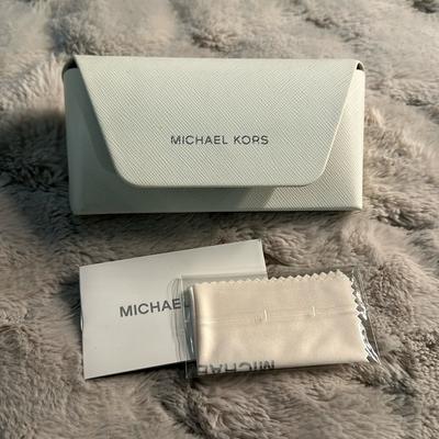 Michael Kors Accessories | Mk Sunglasses Case & Cloth | Color: Silver/White | Size: Os