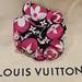 Louis Vuitton Accessories | Louis Vuitton Scrunchie Hair Accessory Ribbon Black Fuschia White Monogram New | Color: Black/Pink | Size: Os