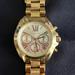 Michael Kors Accessories | Michael Kors Gold Tone Mini Bradshaw Chronograph Watch Fully Functional | Color: Gold | Size: Os