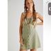 Free People Dresses | New Free People Fp Beach Olivia Cut Out Mini Dress In Green Tea Leaves Xl | Color: Green | Size: Xl