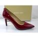 Michael Kors Shoes | Michael Kors Dorothy Pump Pointy Toe Mk Logo Patent Leather Maroon Red Size 7 | Color: Red | Size: 7