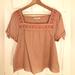 Madewell Tops | Madewell Pink Embroidered Tassel Sleeve Blouse Euc | Color: Orange/Pink | Size: L