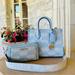 Michael Kors Bags | Michael Kors Mirella Graphic Mk Sky Blue Satchel Handbag&Wallet Nwt Authentic | Color: Blue | Size: Os