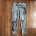 Jessica Simpson Jeans | Jessica Simpson Gray Distressed Jeans W/Roses | Color: Gray | Size: 27