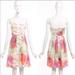 J. Crew Dresses | Jcrew Watercolor Floral Strapless Dress 6 | Color: Pink/Yellow | Size: 6