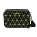 Michael Kors Bags | Michael Kors Ginny Black Quilted Lamb Leather Neon Yellow Logo Medium Camera Bag | Color: Black | Size: Os