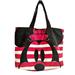 Disney Bags | Minnie Mouse Mickey Mouse Canvas Tote Bag Disney 14 X 12 Polka Dot Lining | Color: Black/Red | Size: Os