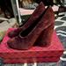 Tory Burch Shoes | Nib Never Worn Plum Suede Tory Burch Shoes Size 7.5 | Color: Purple | Size: 7.5