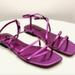 Nine West Shoes | Nine West Metallic Magenta Hot Pink Purple Chrome Strappy Flat Heel Sandals 11 | Color: Pink/Purple | Size: 11