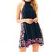 Lilly Pulitzer Dresses | Lilly Pulitzer Rare Quinn Trapeze Dress In Onyx Gypsy Swirl Sz S | Color: Black/Pink | Size: S