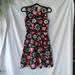 Kate Spade Dresses | Kate Spade Baja Bound Dress Womens Size 00 Black Sleeveless Floral Fit And Flare | Color: Black/Pink | Size: 00