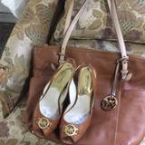 Michael Kors Bags | Michael Kors Shoes 6and Half And A Michael Kors Bag | Color: Brown/Gold | Size: 6and Half Shoes And Medium Bag
