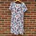 Lularoe Dresses | Lularoe White Red And Blue Paisley Short Sleeve Tee Shirt Dress | Color: Red/White | Size: M