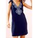 Lilly Pulitzer Dresses | Lilly Pulitzer Sz 2 Penelope Bead & Gold Metallic Embellished Dress | Color: Blue/Gold | Size: 2