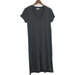 Madewell Dresses | Madewell Charcoal Gray Relaxed Tee Jersey Dress Viscose Blend Scoop Neck Midi L | Color: Gray | Size: L