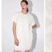 Zara Dresses | New! Zara Cream Scallop Sequin Short Sleeve Flapper Midi Dress Nwt Size S | Color: Cream | Size: S