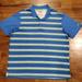 Adidas Shirts | Mens Adidas Climacool Blue Striped Polo Shirt Size Xl | Color: Blue/Green | Size: Xl