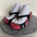 Kate Spade Shoes | Kate Spade Striped Pink And Black Thick Sole Platform Flip Flops Sandals | Color: Black/Pink | Size: 8