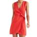 Madewell Dresses | Madewell Texture & Thread Crosshatch Side-Tie Dress | Color: Orange/Red | Size: Xxs