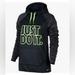 Nike Tops | Just Do It Nike Therma-Fit Black Hooded Hoodie Sweatshirt Xs | Color: Black/Yellow | Size: Xs