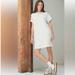 Madewell Dresses | Madewell Mwl Airyterry Sweatshirt Tee Dress | Color: Gray/White | Size: Xs