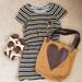 Madewell Dresses | Madewell Navy & Olive Striped Dress - Broadway And Broome | Color: Blue/Green | Size: 2