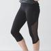 Lululemon Athletica Pants & Jumpsuits | Lululemon Athletica Black Sun Runner Mesh Panel Cropped Tights/Yoga Pants 8 | Color: Black | Size: Please See Description For Details