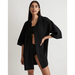 Madewell Dresses | Madewell Women's Mini Shirtdress 3x True Black Lightspun Cover-Up Nj966 Nwt | Color: Black | Size: 3x