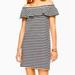 Kate Spade Dresses | Kate Spade Broome Street Striped Off The Shoulder Dress | Color: Black/White | Size: Xl