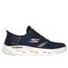 Skechers Men's Slip-ins: GR Swirl Tech Speed - Surpass Sneaker | Size 9.0 | Navy/Orange | Textile/Synthetic | Machine Washable | Hyper Burst