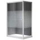 Plumbsure Striped Universal Rectangular Shower Enclosure With Sliding Door (W)120Cm (D)76Cm