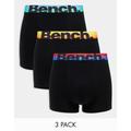 Bench Balam ombre waistband 3 pack trunks in black