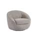 Barrel Chair - Mercer41 Loubna 33 inches Wide Swivel Barrel Chair Polyester/Fabric in Gray | 27.95 H x 33.46 W x 35.43 D in | Wayfair