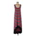 Kensie Casual Dress - Maxi: Red Stripes Dresses - Women's Size Medium