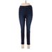 Banana Republic Jeggings - High Rise Skinny Leg Boyfriend: Blue Bottoms - Women's Size 28 Petite - Dark Wash