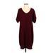 Neiman Marcus Casual Dress - Shift: Burgundy Dresses - Women's Size 10