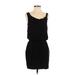 Theory Casual Dress - Party V-Neck Sleeveless: Black Solid Dresses - Women's Size 0