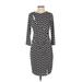 INC International Concepts Casual Dress - Sheath: Black Print Dresses - Women's Size Small Petite