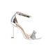 Aldo Heels: Silver Shoes - Women's Size 7 1/2 - Open Toe