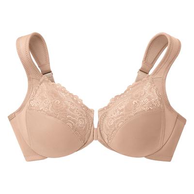 GLAMORISE Vorderverschluss-WonderWire-BH - Kaffee 80B Damen Image