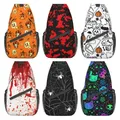 Horror Blood Splatter Sac à dos à bandoulière pour homme et femme sacs de jour de randonnée sac de