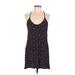 Xhilaration Casual Dress - Mini Scoop Neck Sleeveless: Black Dresses - Women's Size Large