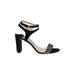 Jimmy Choo Heels: Black Solid Shoes - Women's Size 38.5 - Open Toe