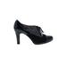 AK Anne Klein Heels: Black Solid Shoes - Women's Size 8 - Round Toe