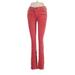 Ann Taylor LOFT Cord Pant Boot Cut Boot Cut: Red Print Bottoms - Women's Size 00